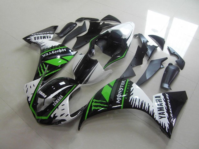 Billigste Weiß Grün Monster Yamaha R1 2012-2014 Verkleidungen Billigste Weiß Grün Monster Yamaha R1 2012-2014 Verkleidungen