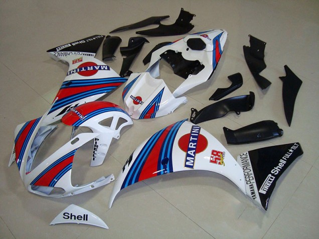 Billigste Weiß Schwarz Martini Yamaha R1 2012-2014 Verkleidungen Billigste Weiß Schwarz Martini Yamaha R1 2012-2014 Verkleidungen
