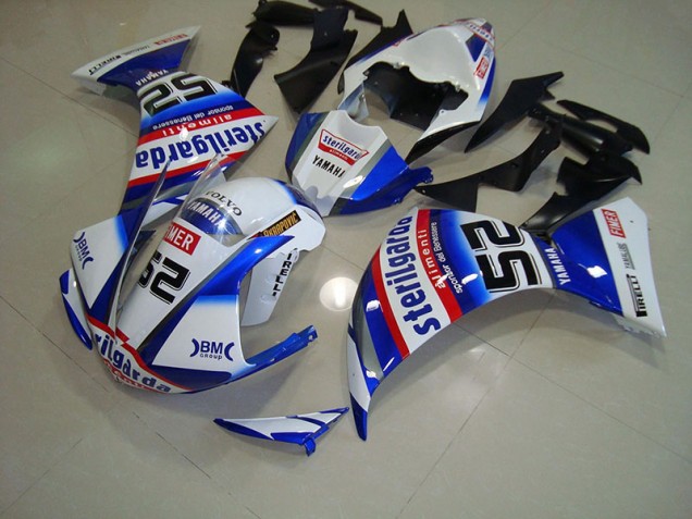 Billigste Weiß Schwarz Sterilgarda Yamaha R1 2012-2014 Verkleidungen Billigste Weiß Schwarz Sterilgarda Yamaha R1 2012-2014 Verkleidungen