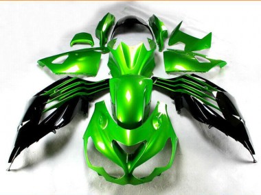 Billigste Schwarz Grün Kawasaki ZX14R ZZR 1400 2012-2021 Verkleidung