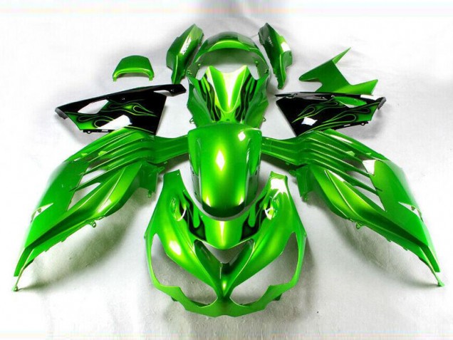 Billigste Grün Schwarz Kawasaki ZX14R ZZR 1400 2012-2021 Verkleidungen Billigste Grün Schwarz Kawasaki ZX14R ZZR 1400 2012-2021 Verkleidungen