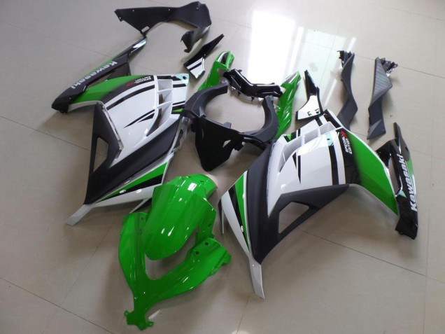 Billigste Grün Schwarz und Weiß Kawasaki ZX 300R 2013-2016 Verkleidungen