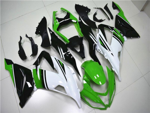 Billigste Grün Weiß Schwarz Kawasaki ZX6R 2013-2018 Verkleidungen