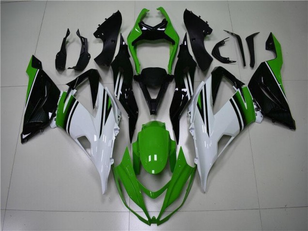 Billigste Grün Weiß Schwarz Kawasaki ZX6R 2013-2018 Verkleidungen
