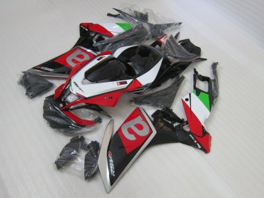 Billigste Schwarz Rot Aprilia RSV4 2009-2015 Vollverkleidung