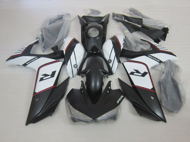 Billigste Schwarz Weiß Yamaha R3 2015-2022 Verkleidungen
