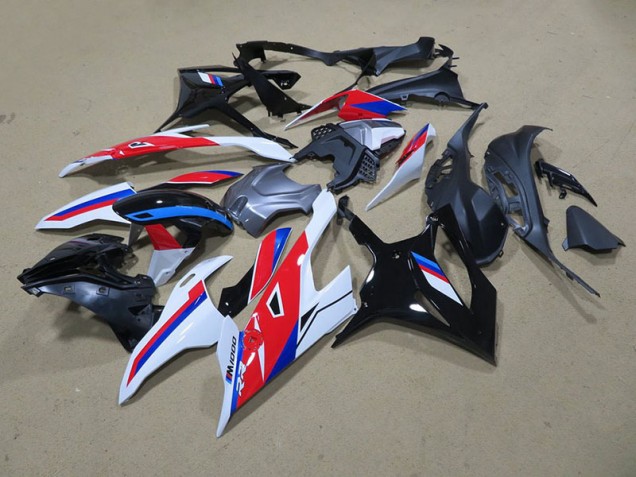 Billigste Schwarz Weiß Rot Blau BMW S1000RR 2019-2022 Verkleidungen